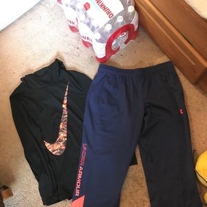 Boys XL Outfit 2 Piece Nike and Under Armour